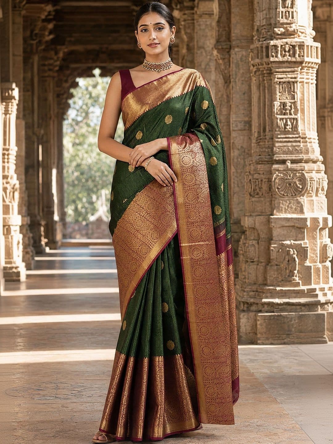 KALINI Woven Design Zari Silk Blend Designer Banarasi Saree - view 1