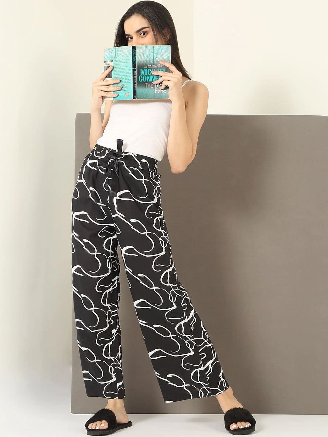 Sweet Dreams Women Printed Knitted Palazzos thumbnail 3