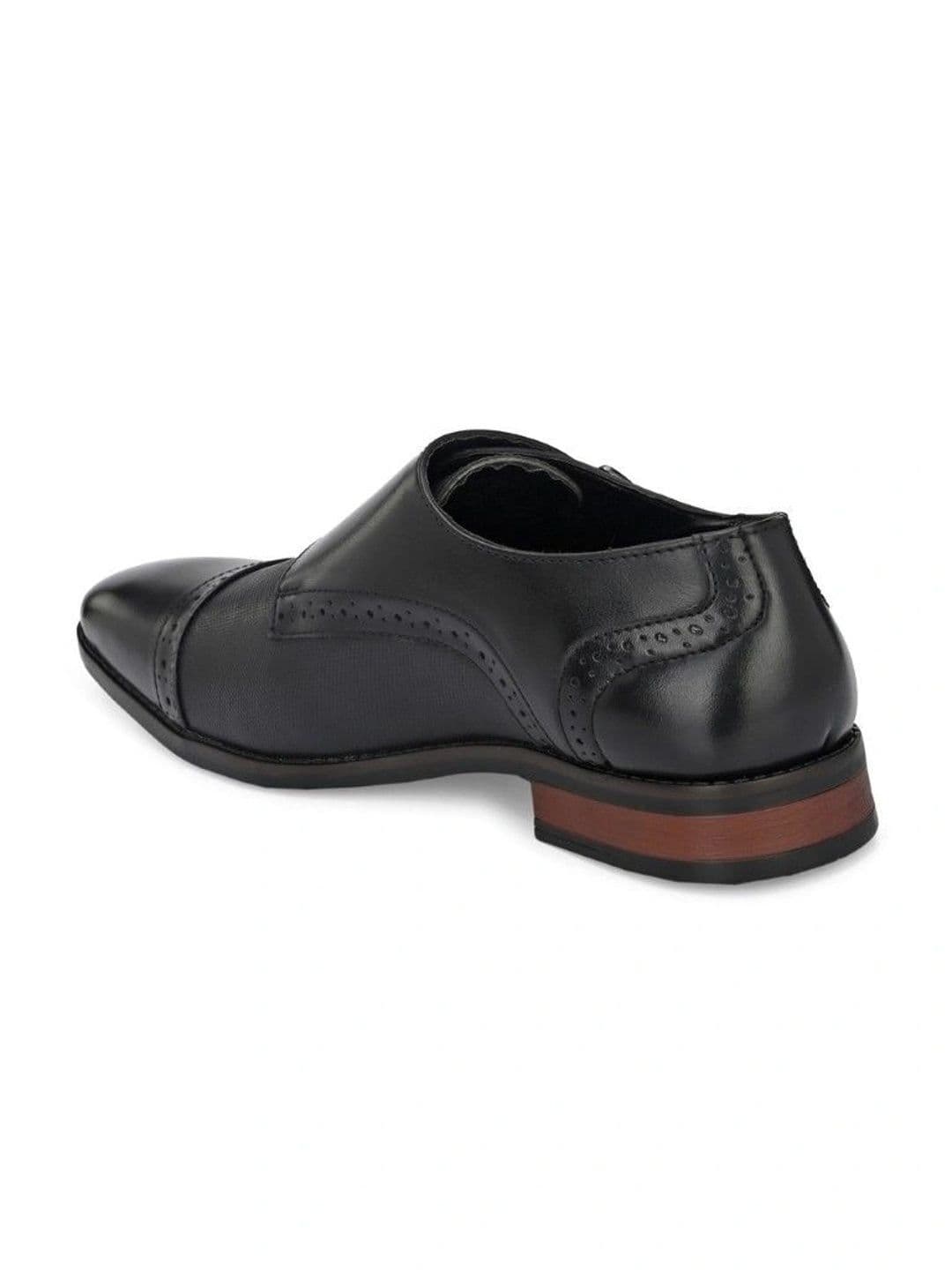 House of Pataudi Men Textured Formal Monk Shoes thumbnail 5