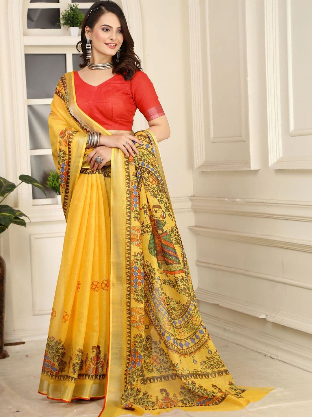 HERE&NOW Women Paisley Printed Saree thumbnail 5