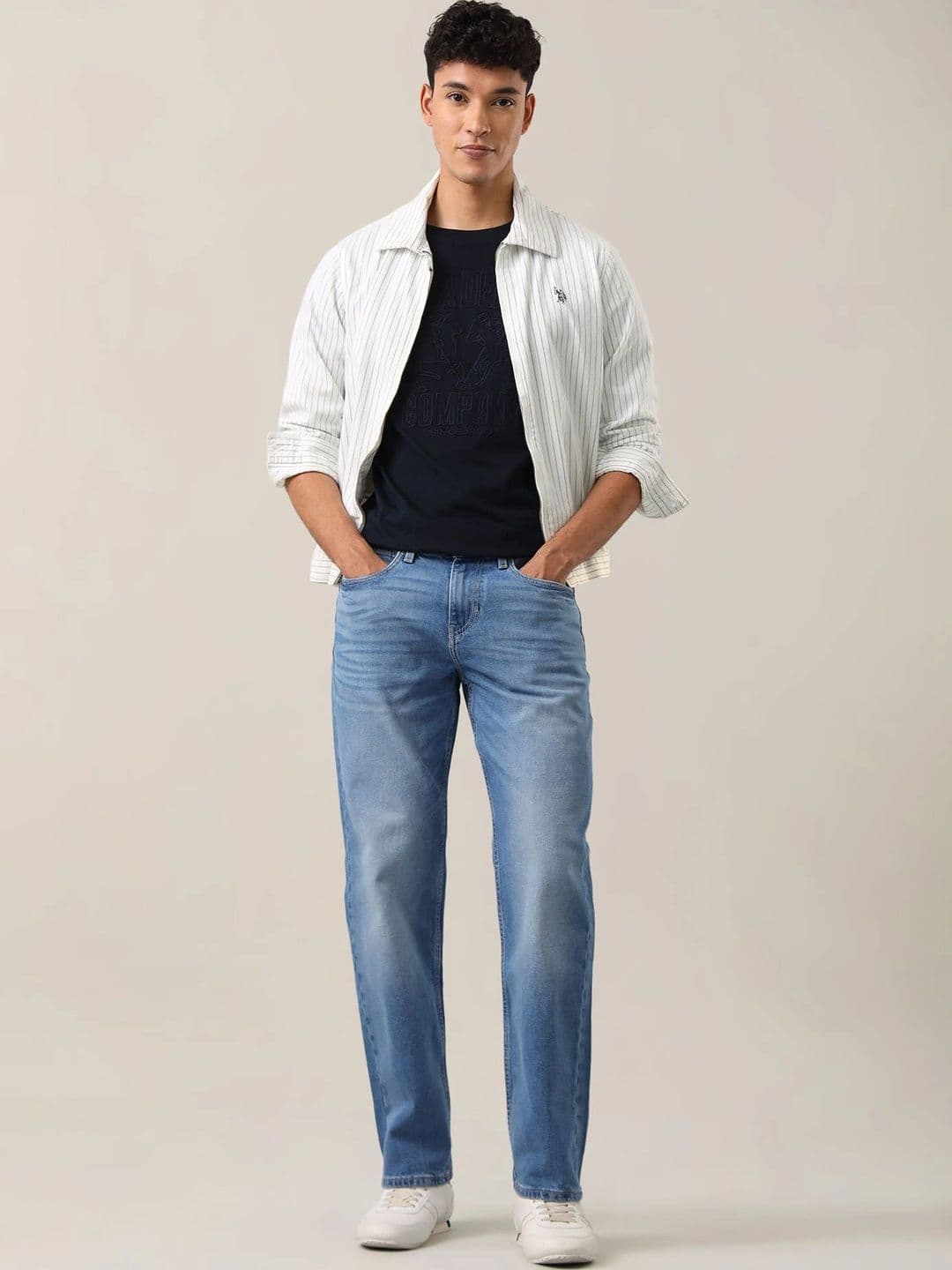 U.S. Polo Assn. Denim Co. Men Relaxed Fit Mid-Rise Jeans thumbnail 5