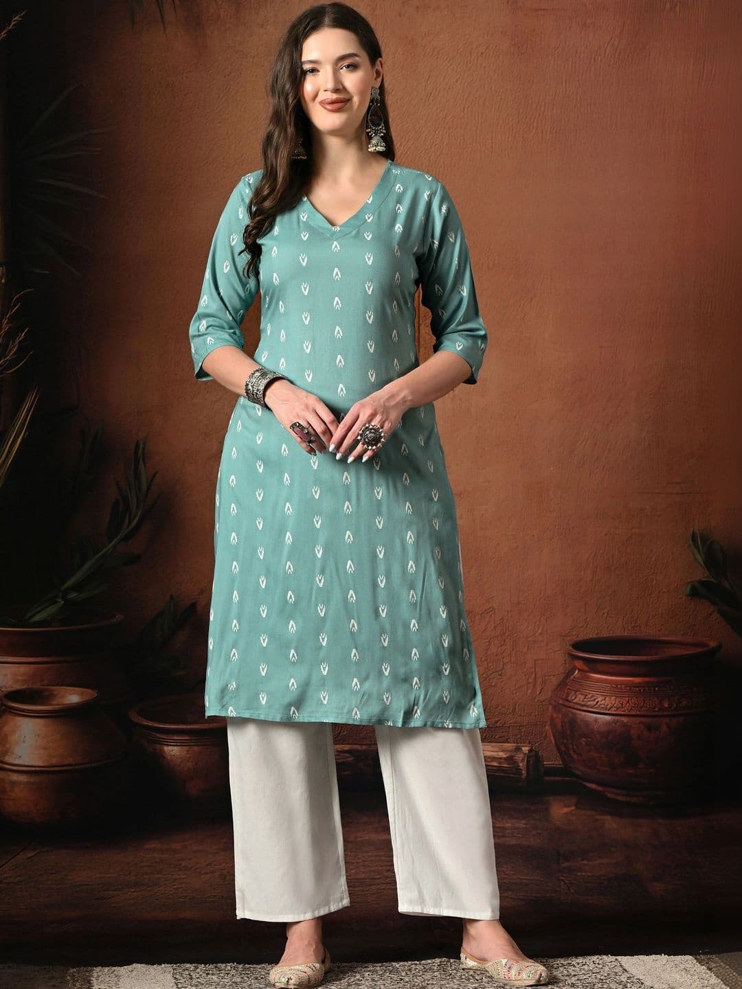 Sangria Women Ethnic Motifs Printed Kurta - view 1