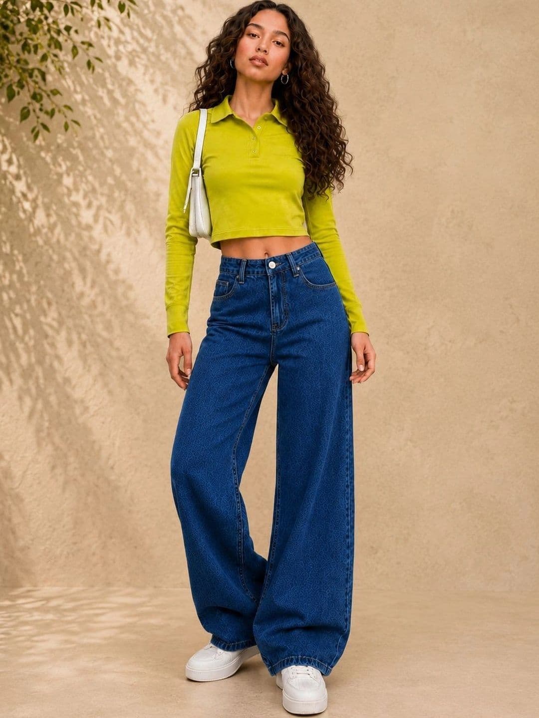 DressBerry Women Comfort Wide Leg High-Rise Light Fade Stretchable Jeans thumbnail 3
