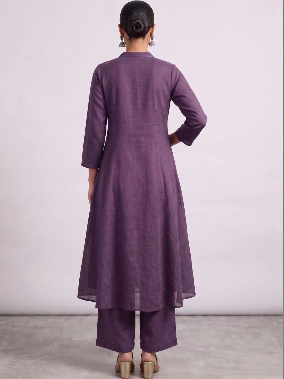 Moda Rapido Women Regular Pure Silk Kurta with Trousers thumbnail 4
