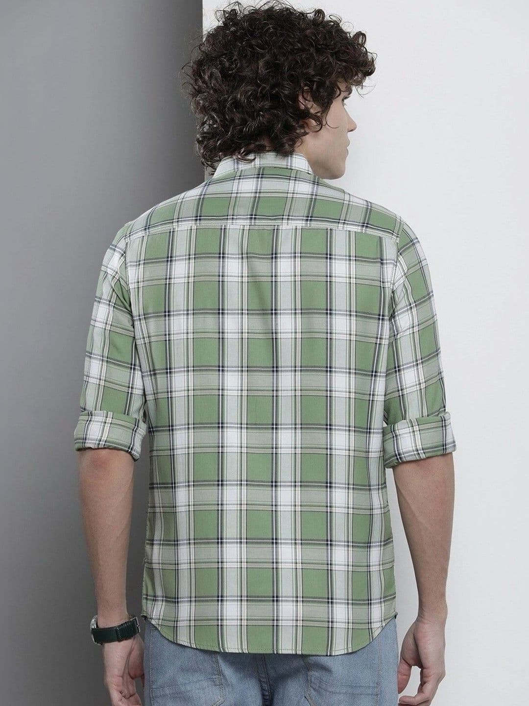Studio-9 Men Classic Slim Fit Checked Casual Shirt thumbnail 5