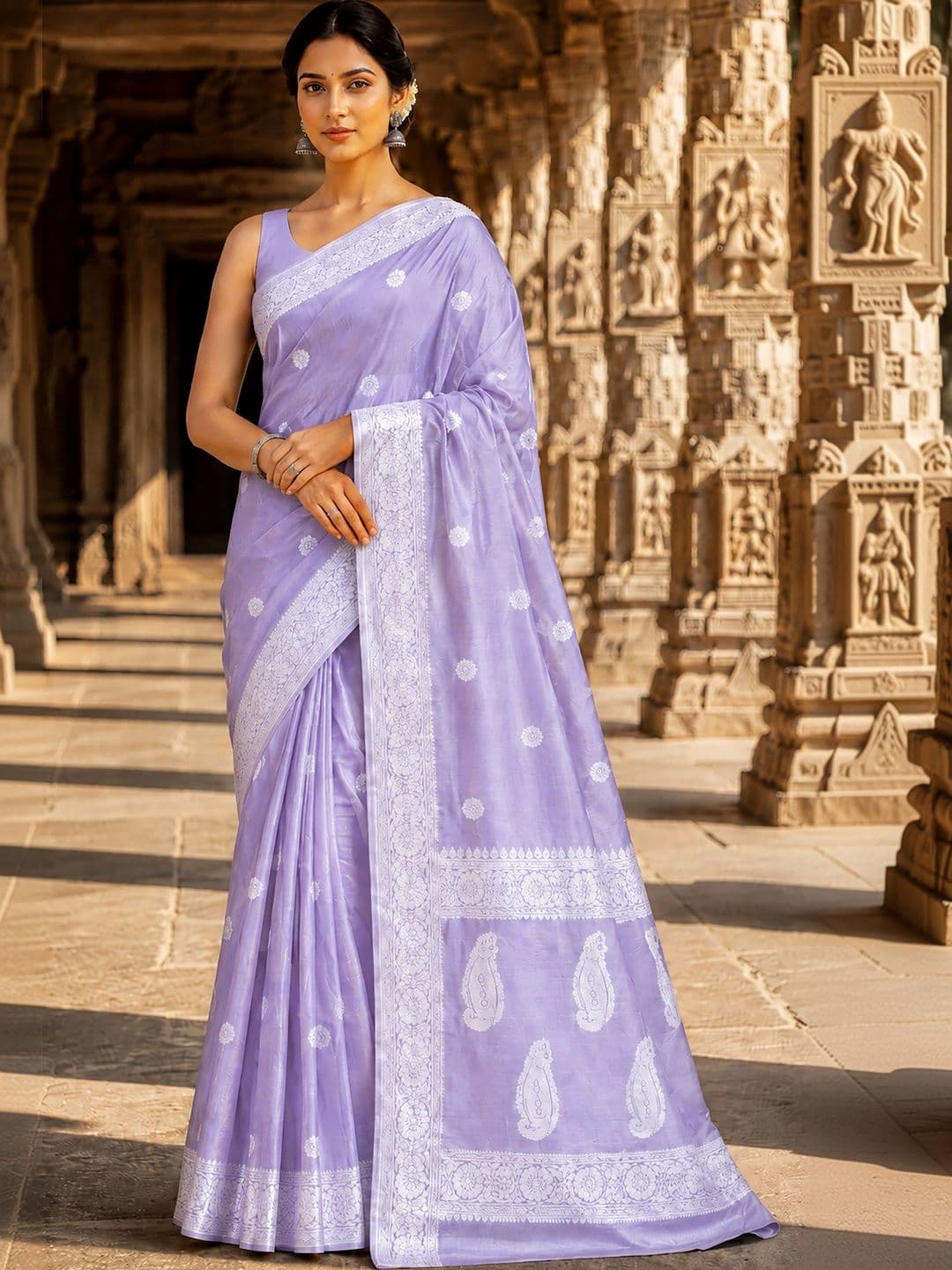 KALINI Woven Design Zari Designer Kanjeevaram Saree - view 1