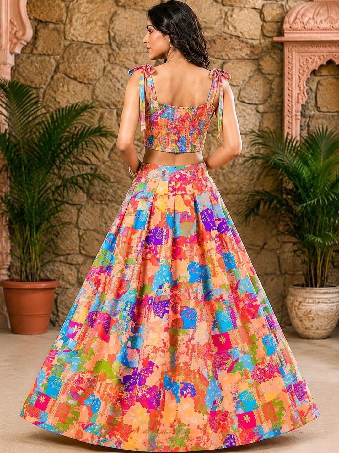 JK STORES Printed Ready to Wear Lehenga & thumbnail 2