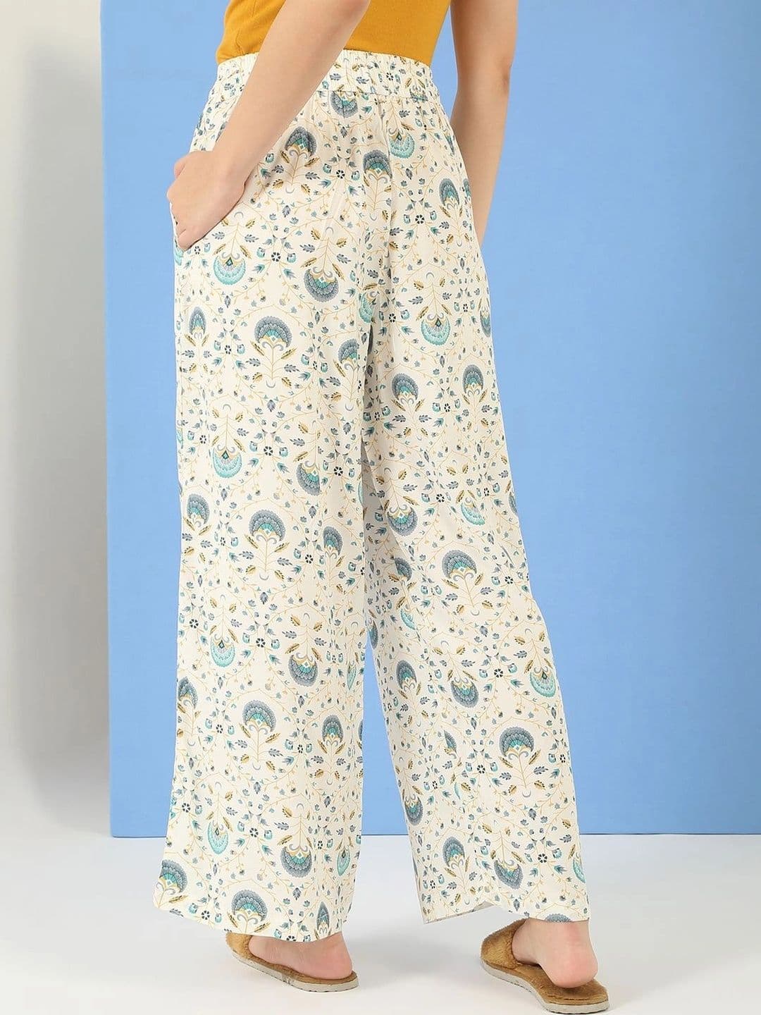 Sweet Dreams Women Ethnic Motifs Printed Knitted Ethnic Palazzos thumbnail 3
