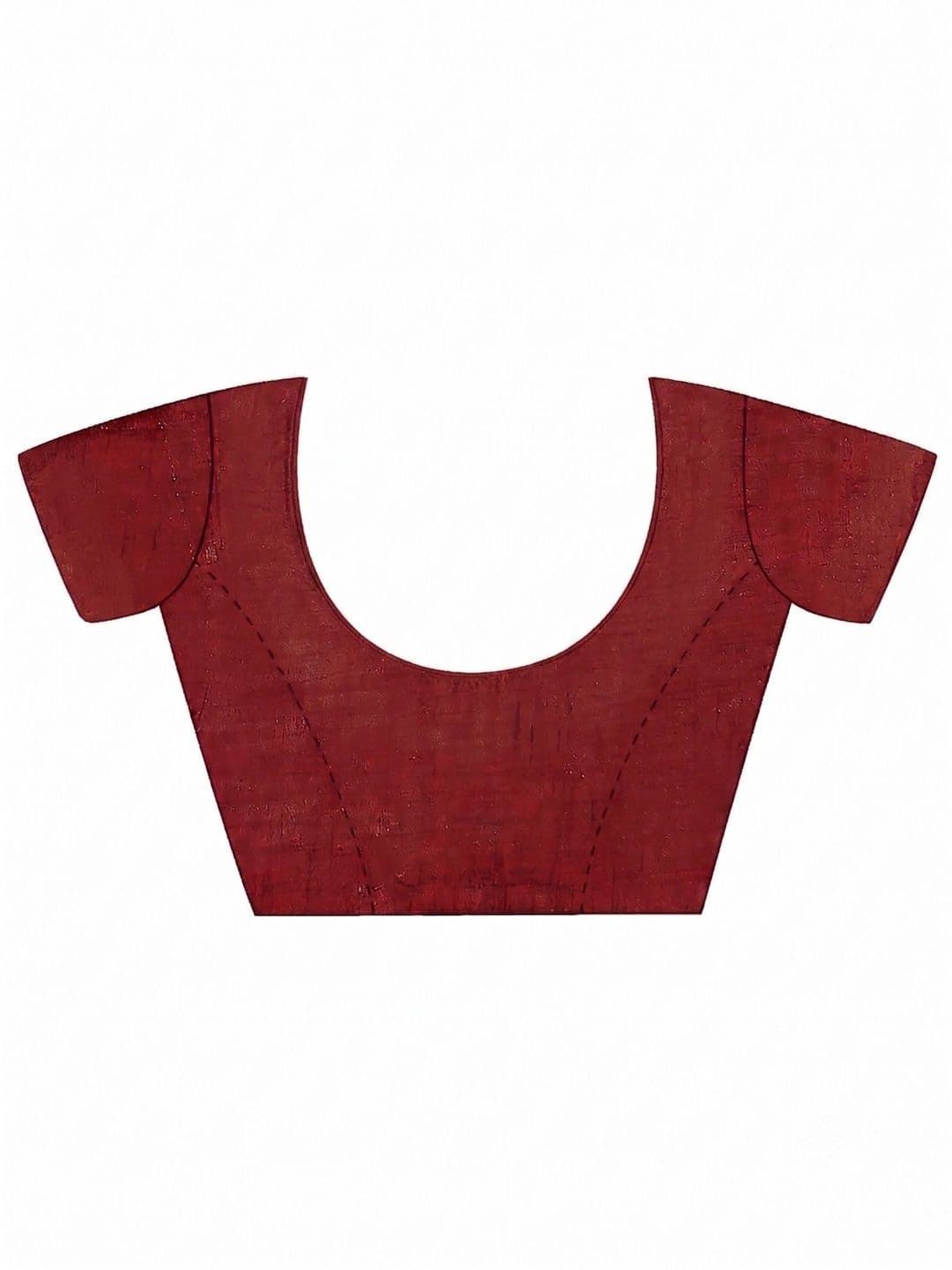ADUKIAZ Women Pure Cotton Red Saree with Tassels thumbnail 6