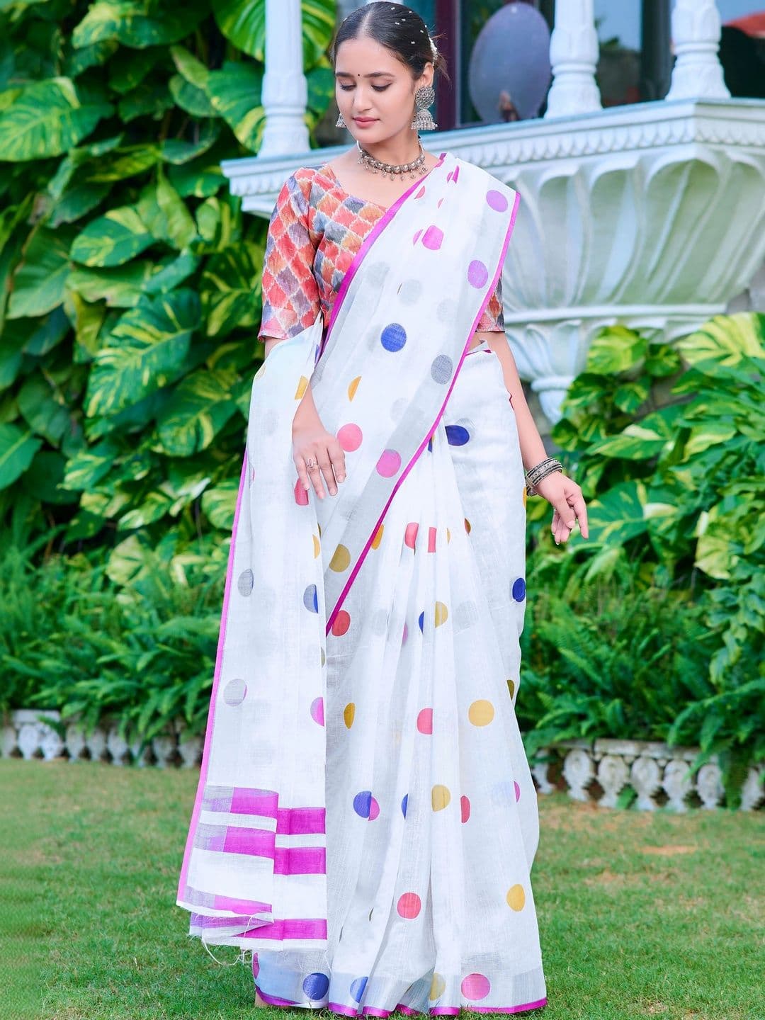 HERE&NOW Polka Dot Saree thumbnail 2