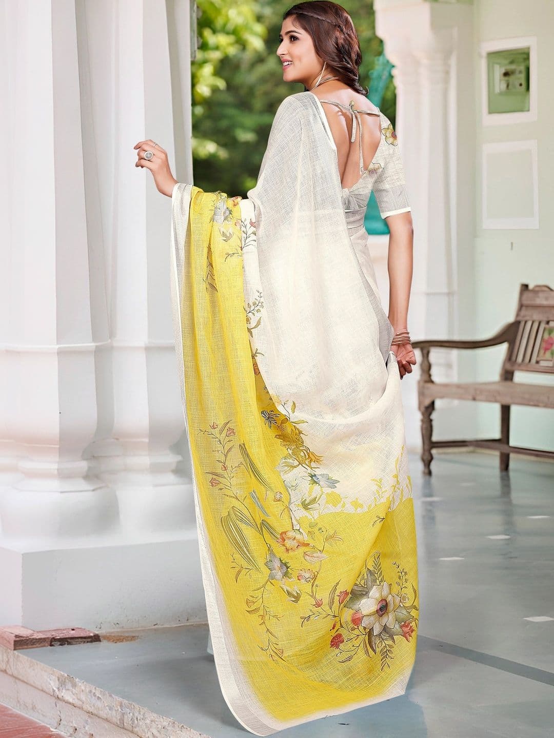 HERE&NOW Floral Saree thumbnail 5