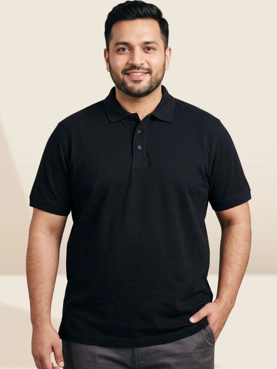 R.Code by The Roadster Life Co. Men Polo Collar Pure Cotton Blend T-shirt - view 1