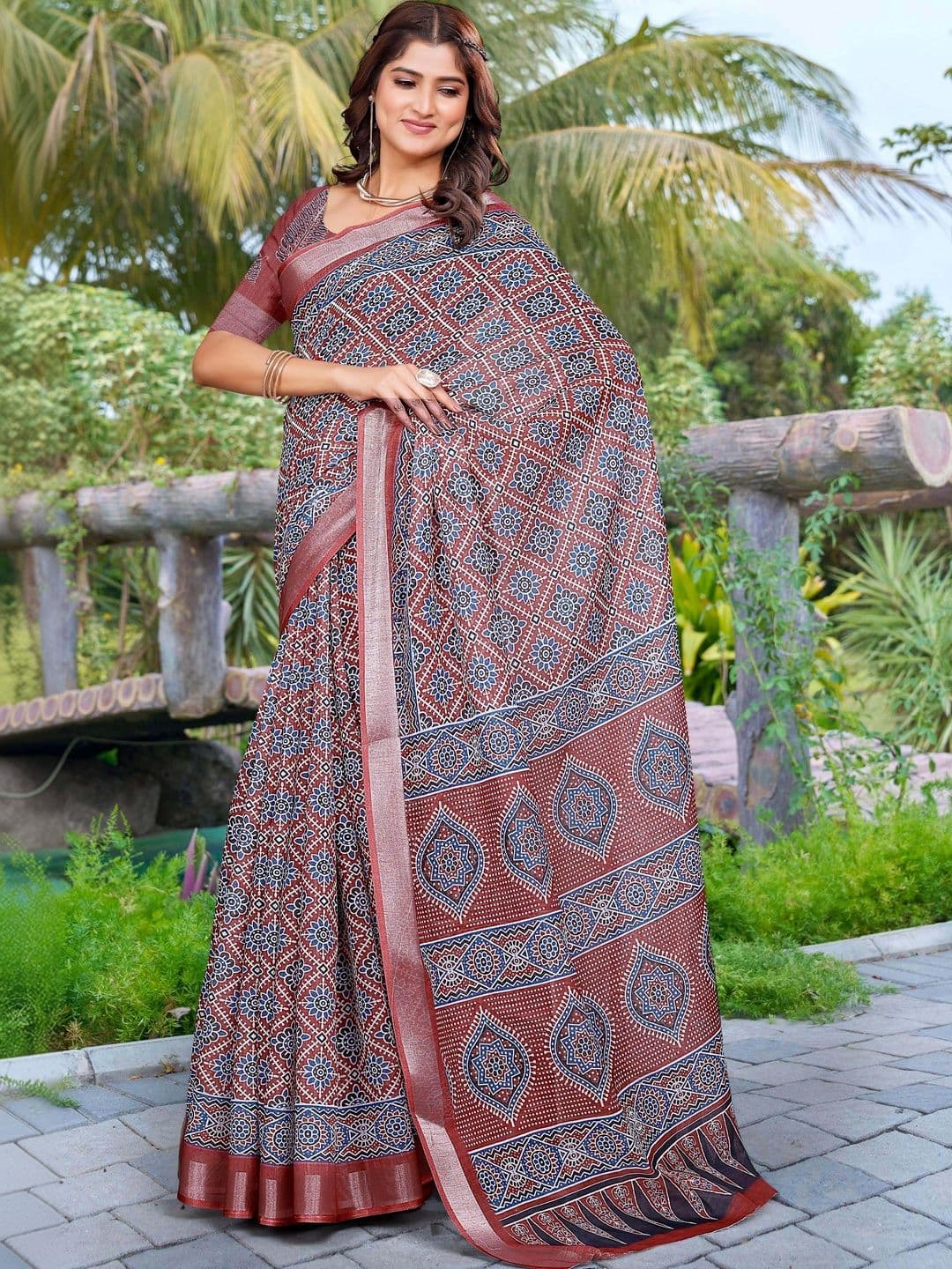 HERE&NOW Bandhani Saree - view 1