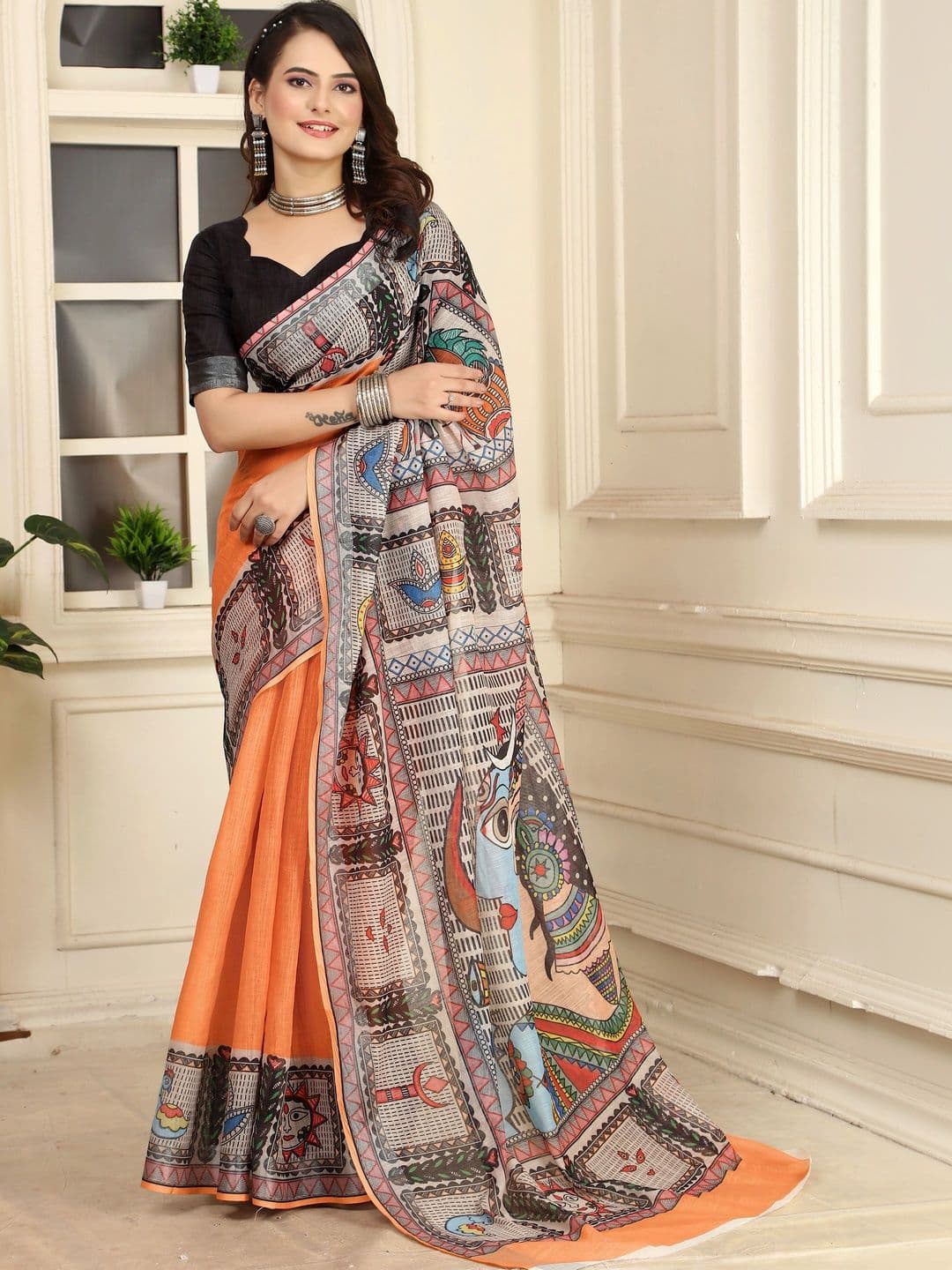 HERE&NOW Warli Saree thumbnail 2