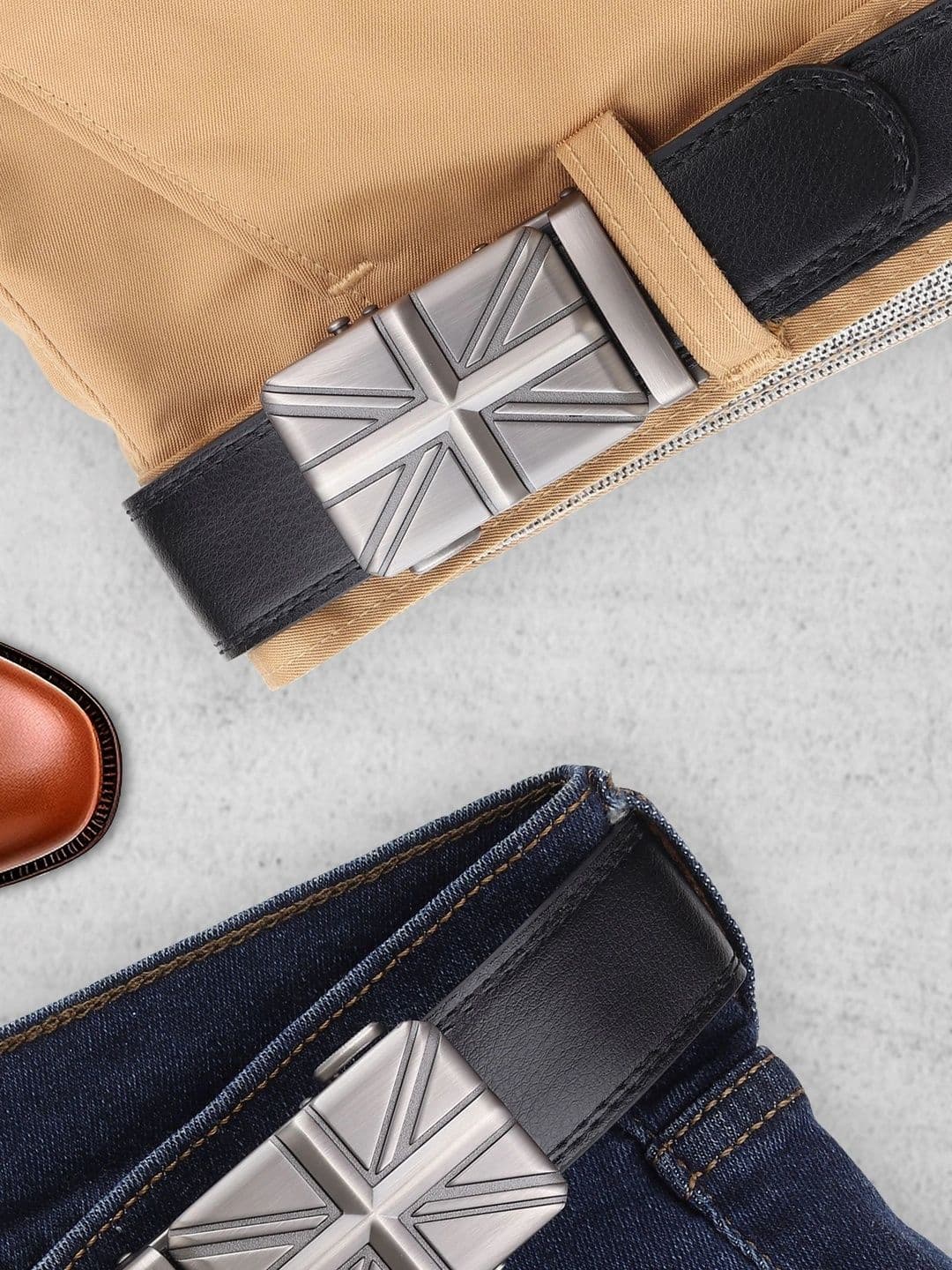 WROGN Men Textured PU Formal Belt thumbnail 4