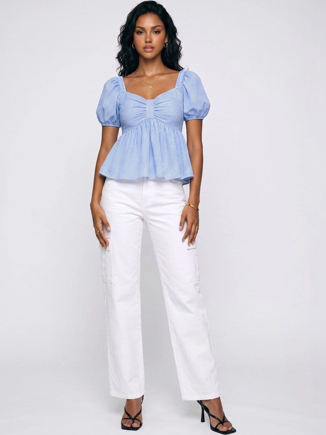 FLARING Women Classic Easy Wash Cargos Trousers thumbnail 4