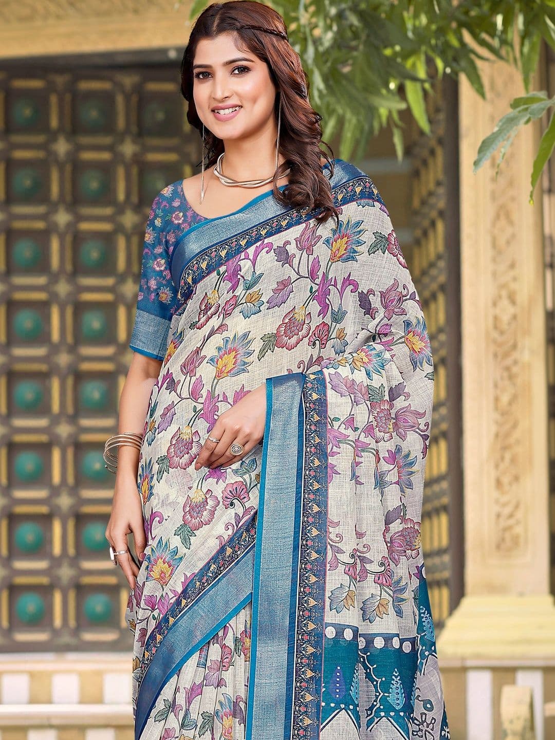 HERE&NOW Floral Saree thumbnail 7
