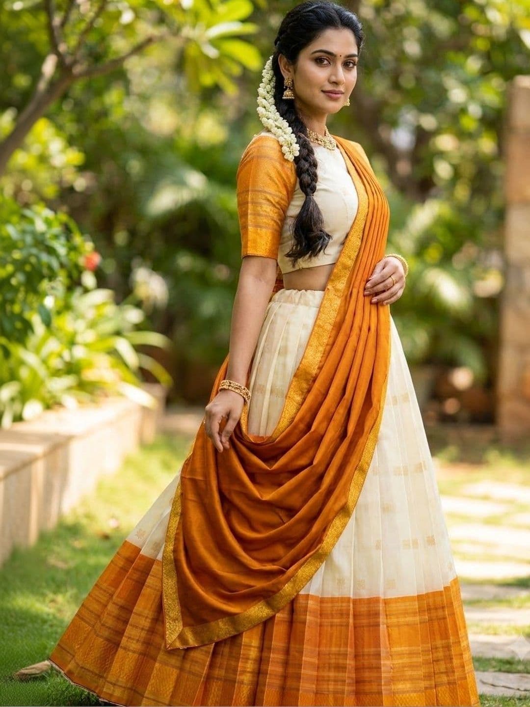 Fabcartz Semi-Stitched Lehenga & Unstitched Blouse With Dupatta thumbnail 3