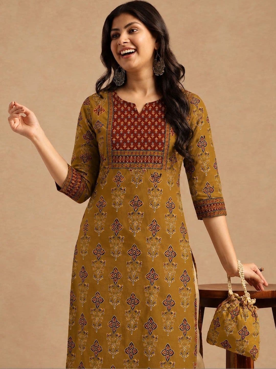Sangria Women Ethnic Motifs Printed Indie Prints Kurta - view 1