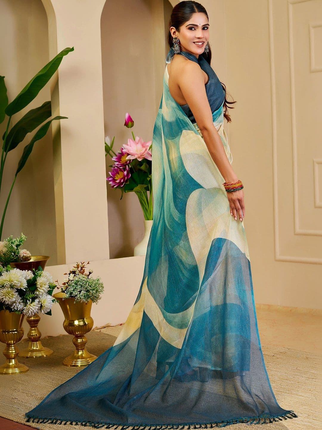 MANVAA Silk Cotton Handloom Saree thumbnail 7