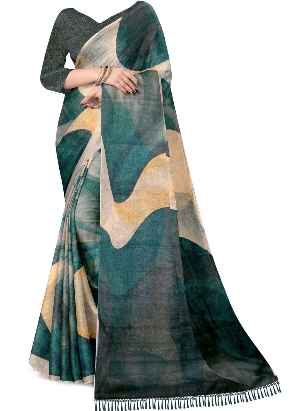 Maroosh Silk Cotton Handloom Saree - view 1