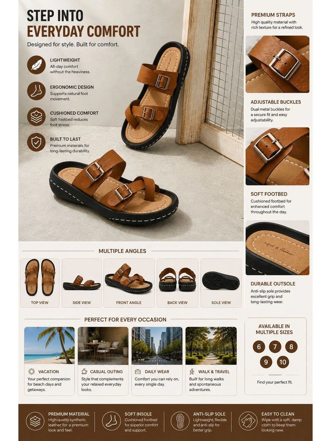 Mast & Harbour Men Comfort Sandals thumbnail 5