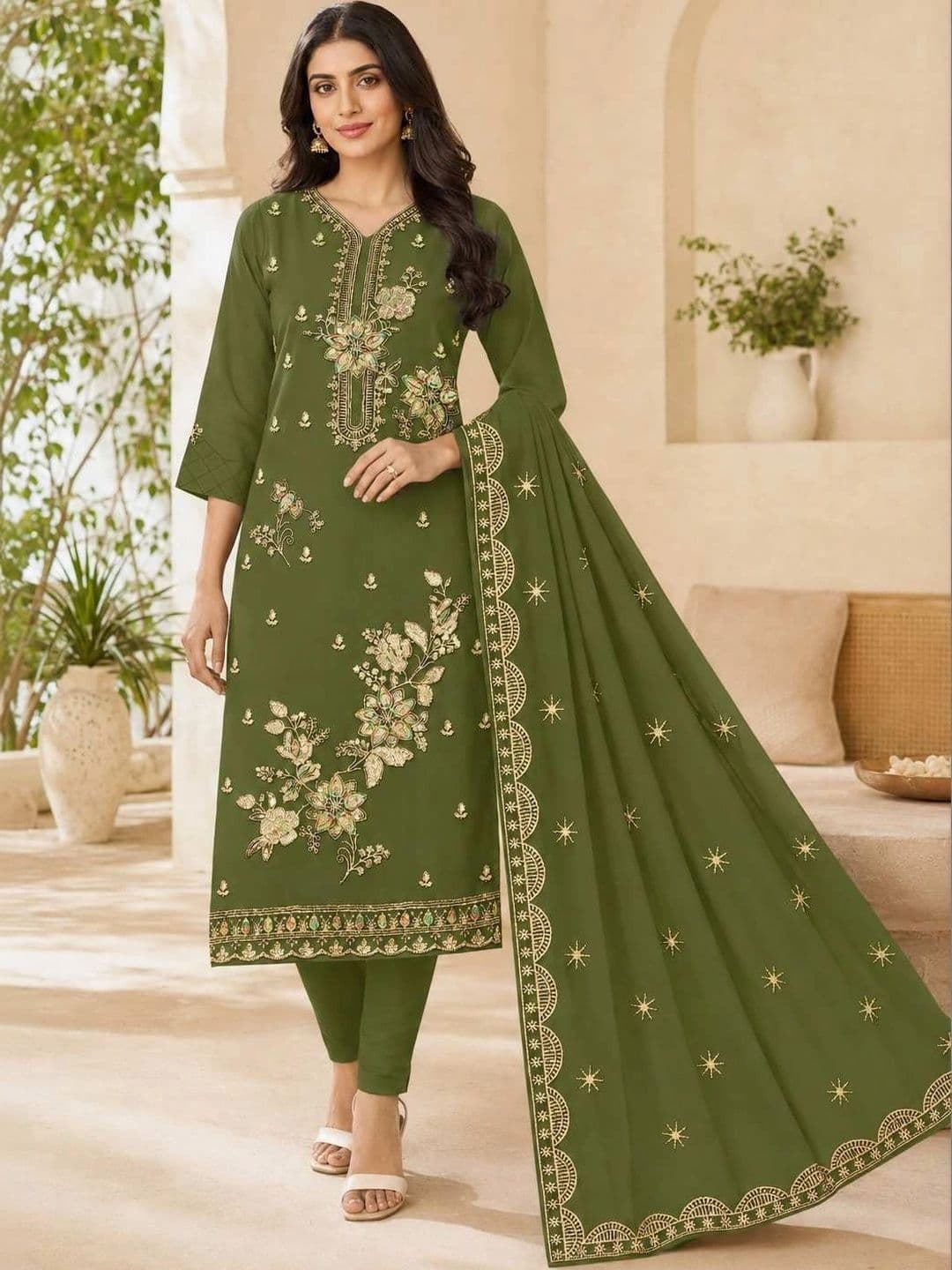 BHAIRAV TEX Embroidered Unstitched Dress Material - view 1