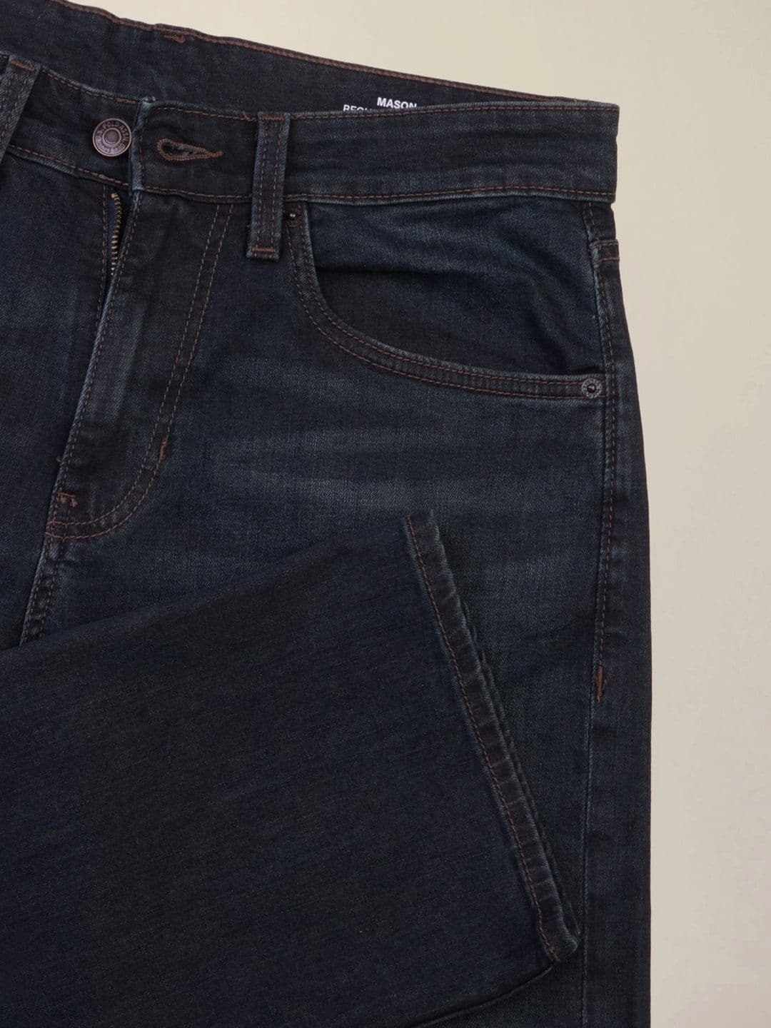 U.S. Polo Assn. Denim Co. Men Regular Fit Mid-Rise Low Distress Jeans thumbnail 2