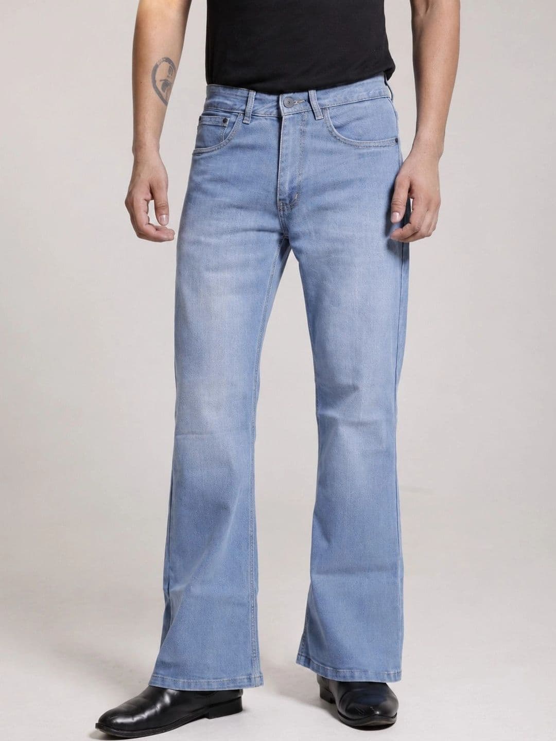 Denimora Men Bootcut Mid-Rise Stretchable Jeans thumbnail 4