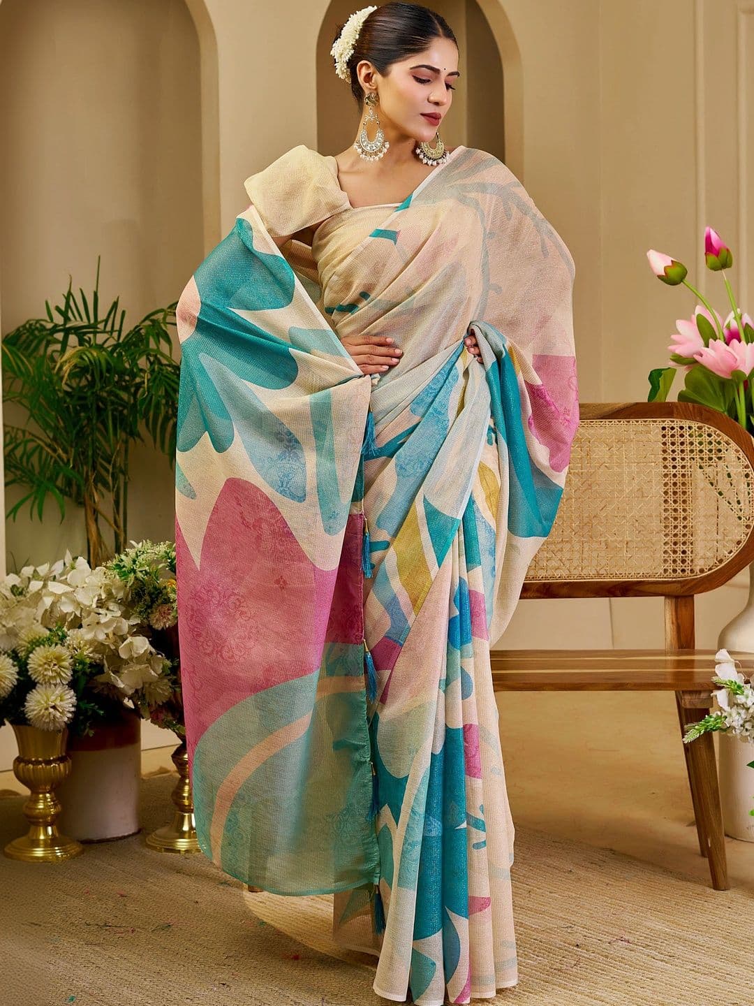 HERE&NOW Silk Cotton Handloom Saree thumbnail 4