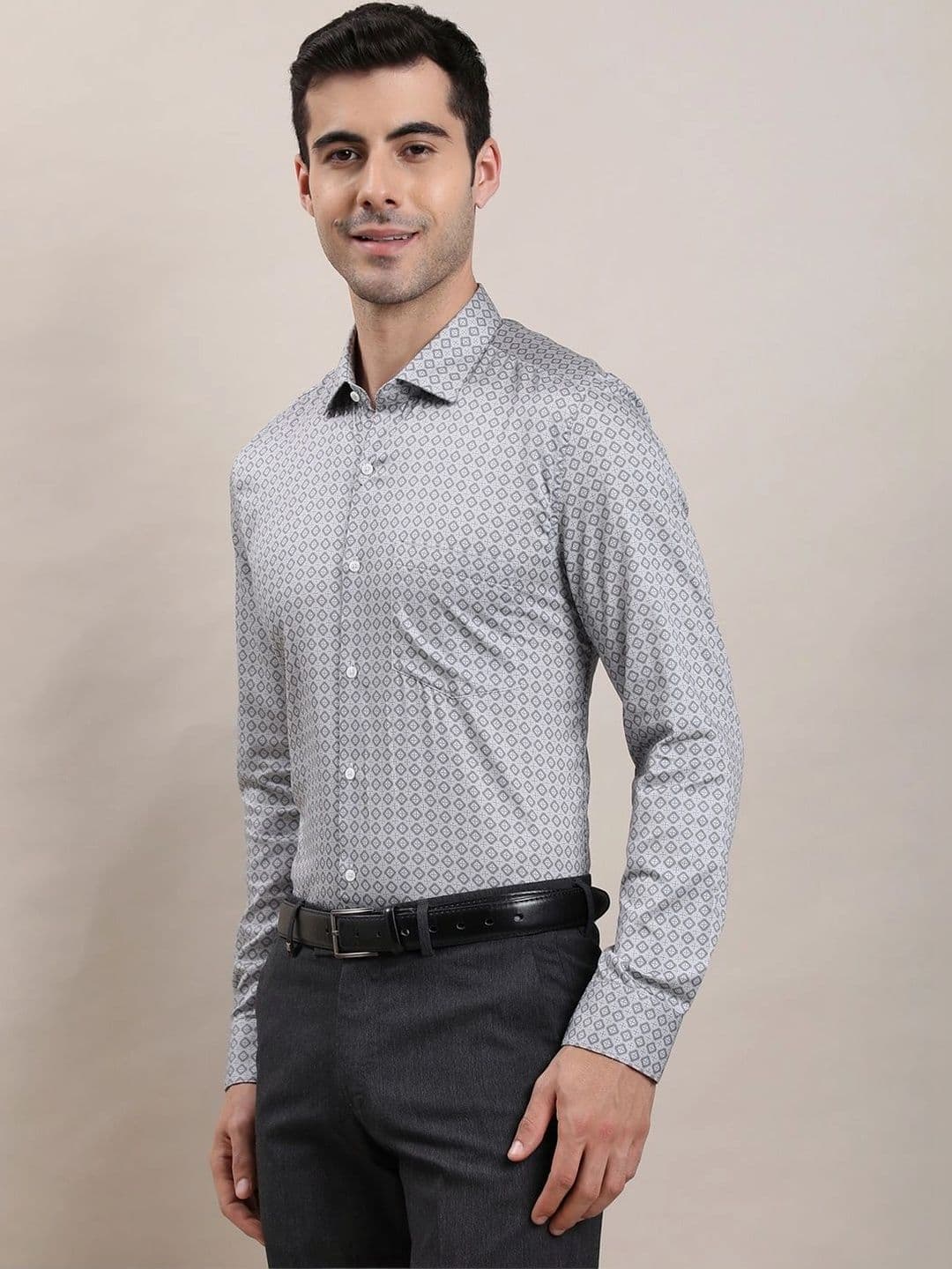 Turtle Men Standard Slim Fit Printed Formal Shirt thumbnail 5