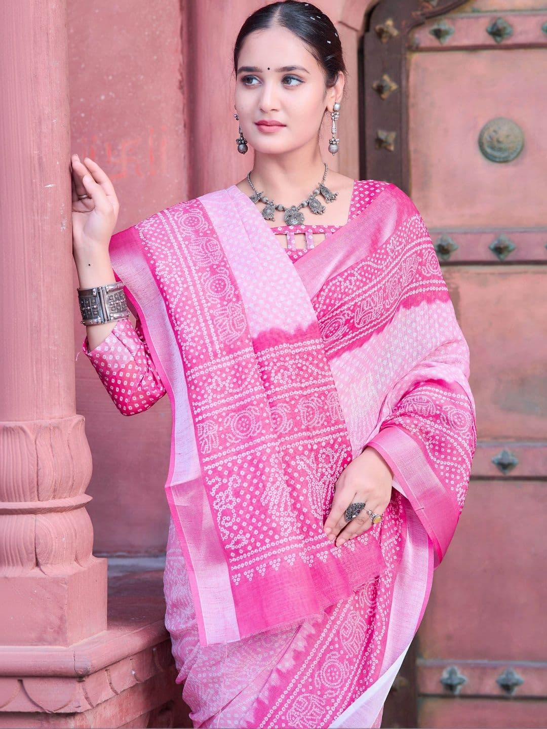 Maroosh Bandhani Saree thumbnail 3