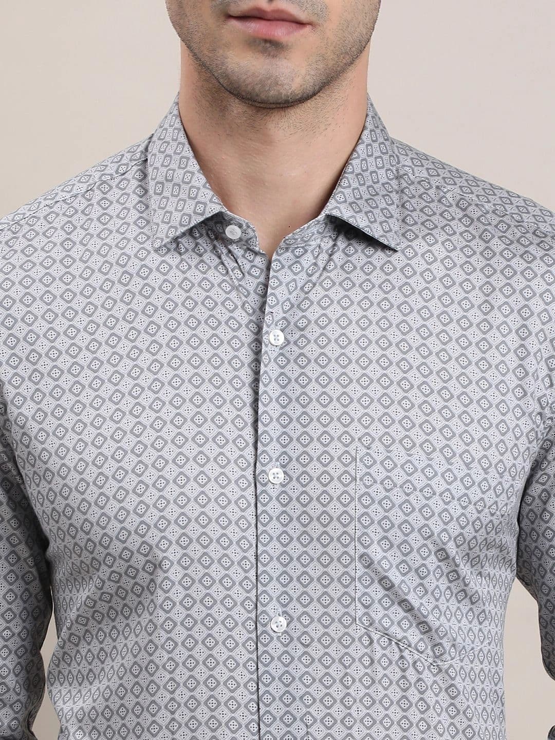 Turtle Men Standard Slim Fit Printed Formal Shirt thumbnail 6