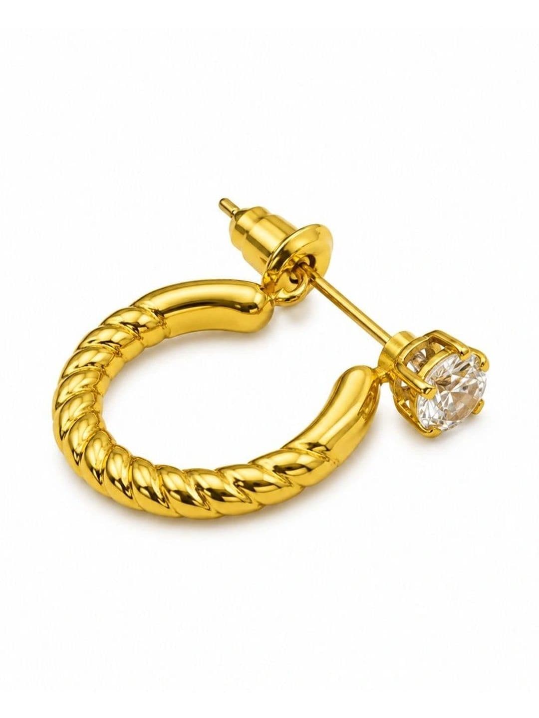 Adhvik Circular Half Hoop Earrings thumbnail 5