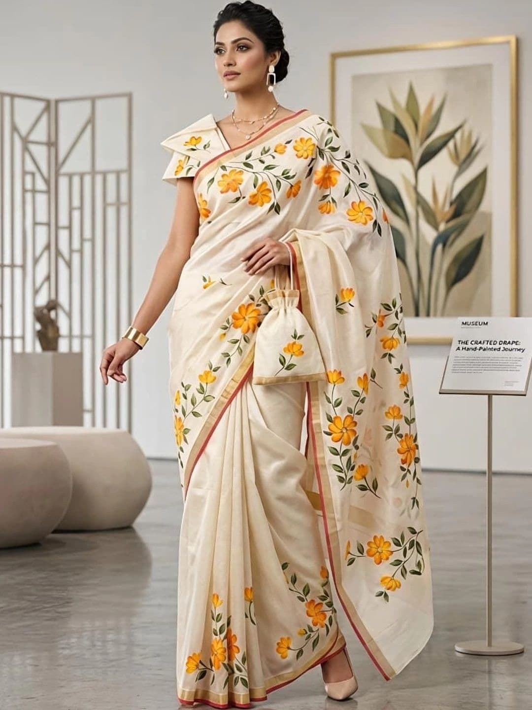 vidhyarani Floral Saree - view 1