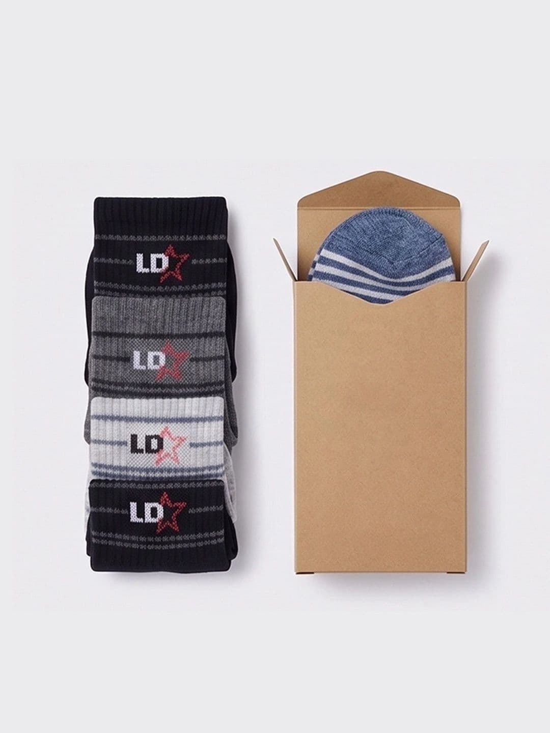 Moda Rapido Men Pack of 5 Cotton Striped Above Ankle Socks thumbnail 3