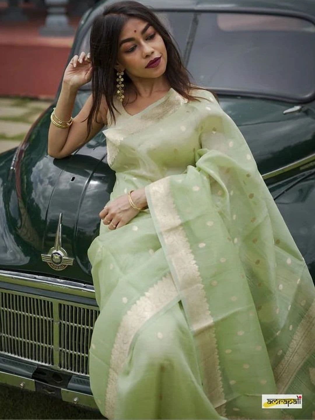 HERE&NOW Woven Design Zari Banarasi Saree thumbnail 4