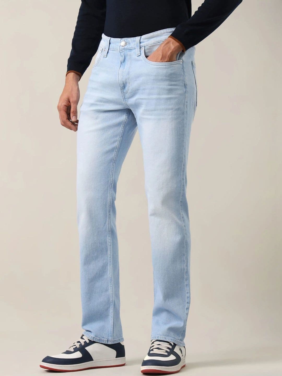 U.S. Polo Assn. Denim Co. Men Straight Fit Mid-Rise Jeans thumbnail 7