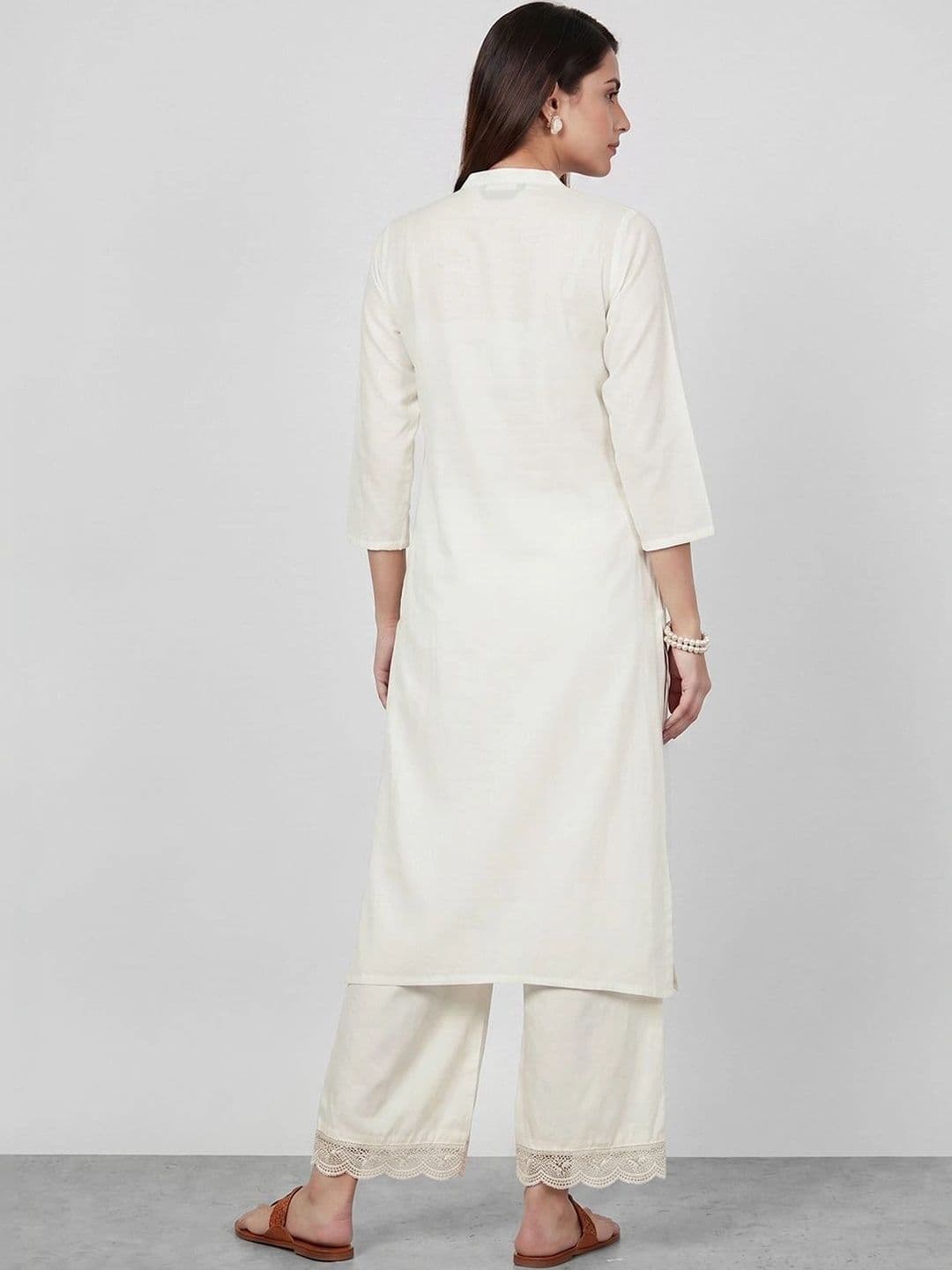 Melange by Lifestyle Women Embroidered Thread Work Kurta thumbnail 5