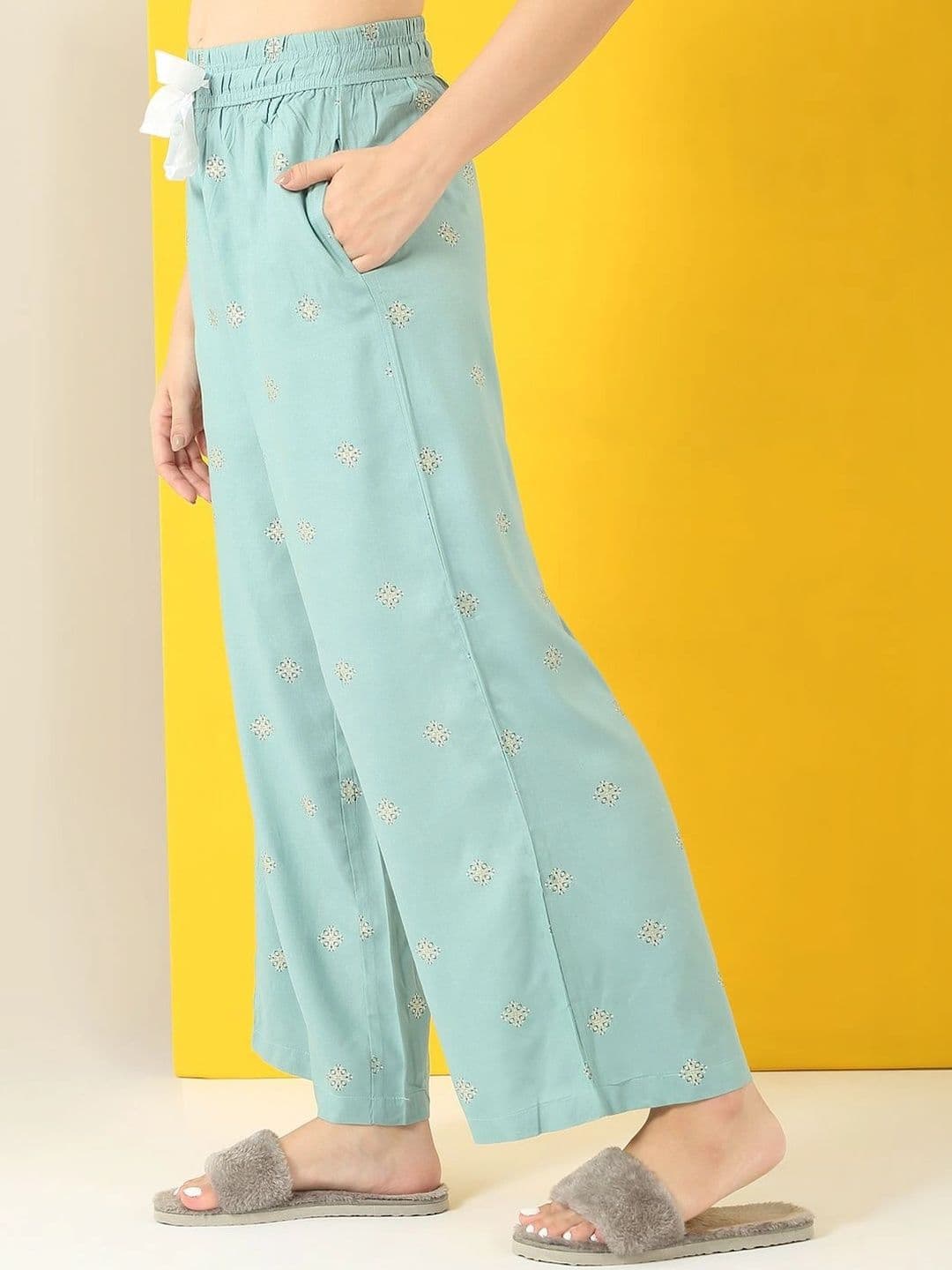 Sweet Dreams Women Ethnic Motifs Embroidered Knitted Ethnic Palazzos thumbnail 7