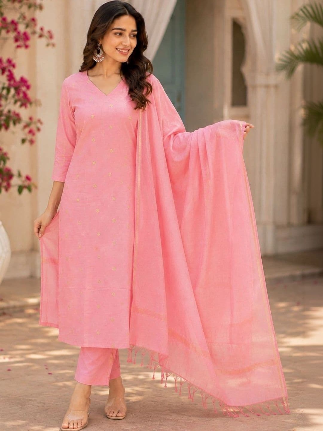Rahigomar Women Ethnic Motifs Printed Regular Kurta Set - view 1