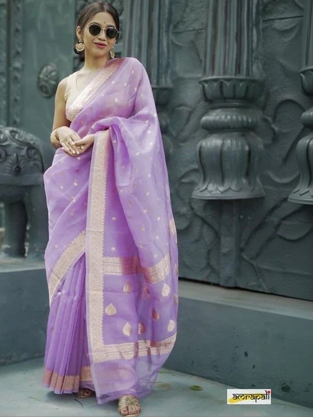 HERE&NOW Woven Design Zari Banarasi Saree - view 1