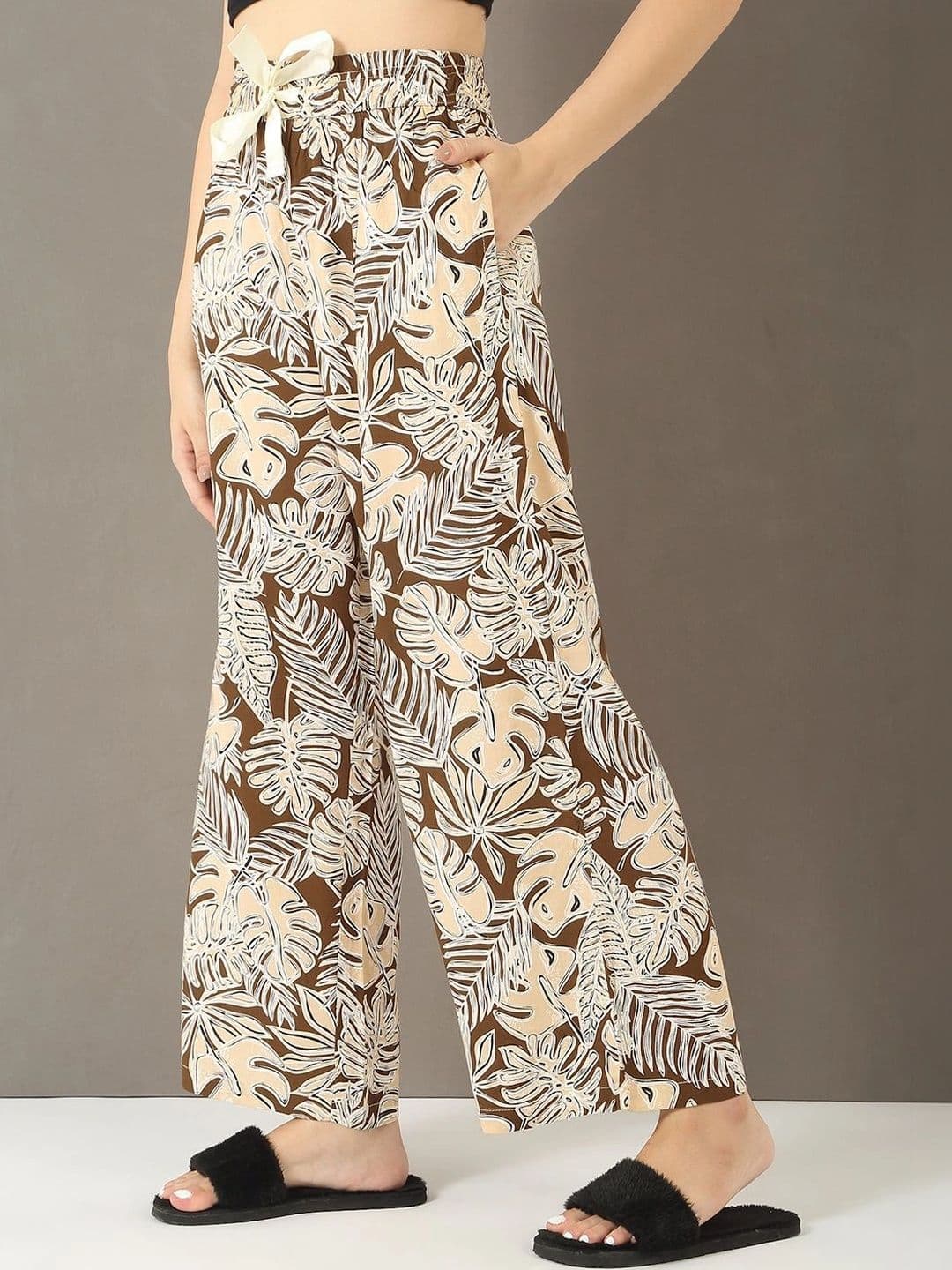 Sweet Dreams Women Floral Printed Knitted Palazzos thumbnail 5