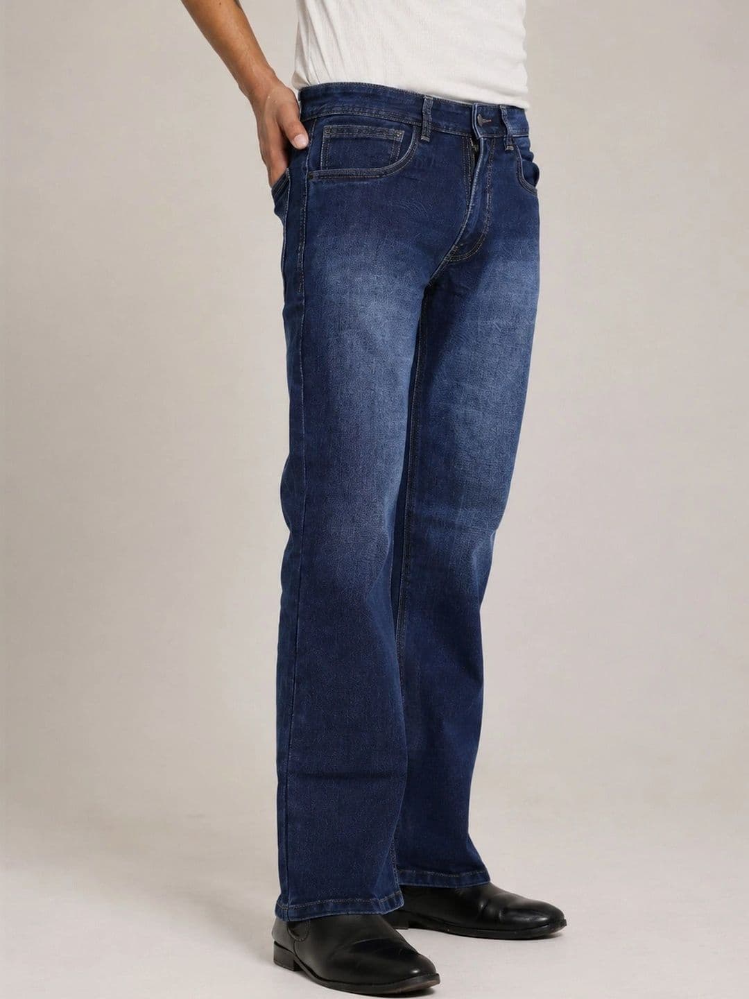 Denimora Men Bootcut Mid-Rise Stretchable Jeans thumbnail 4