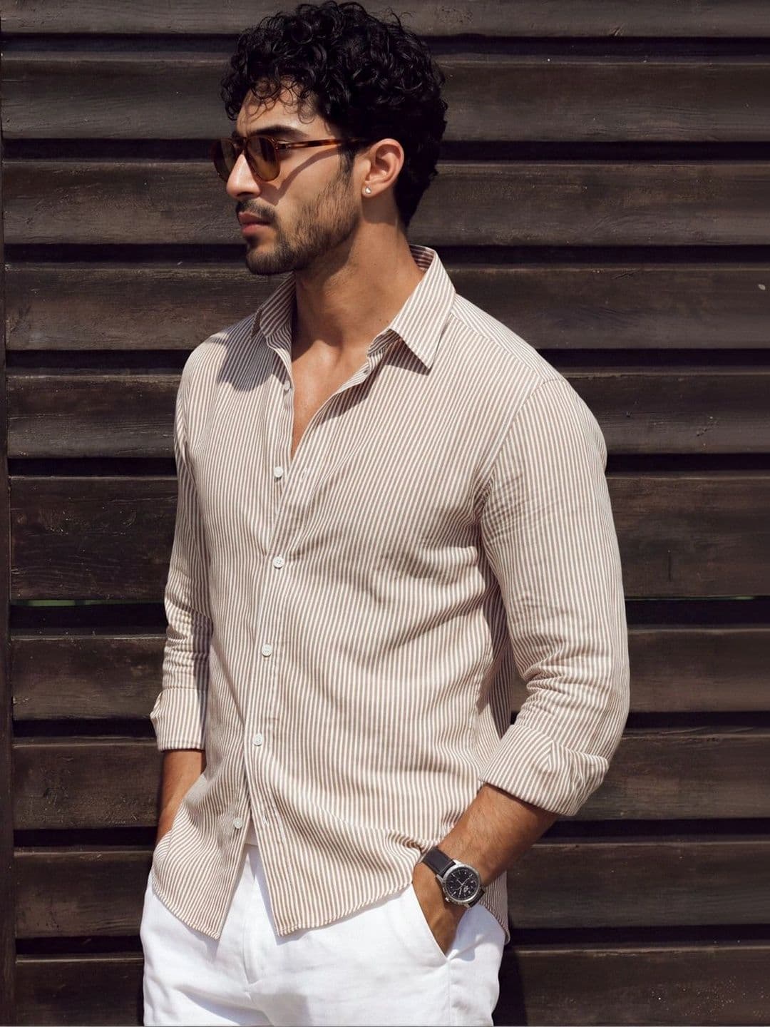 Urban Scissors Men Slim Fit Striped Casual Shirt thumbnail 5