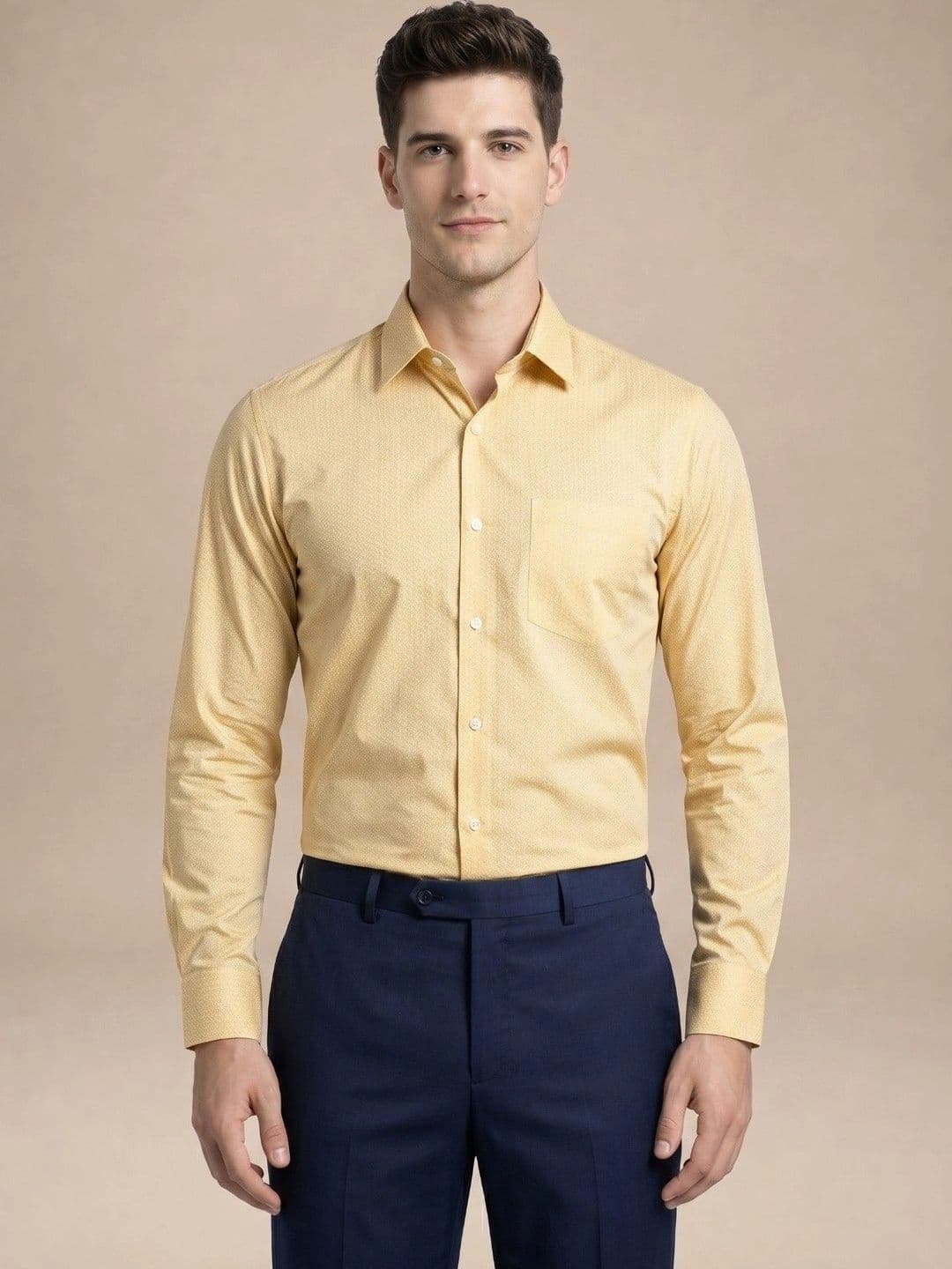 Turtle Men Standard Slim Fit Printed Formal Shirt thumbnail 3