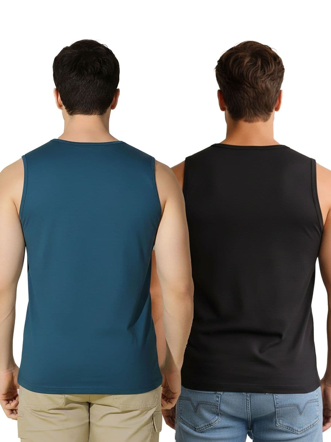 CRYPTIC Men Pack of 2  Sleeveless  Round Neck Casual   Printed T-shirt thumbnail 2