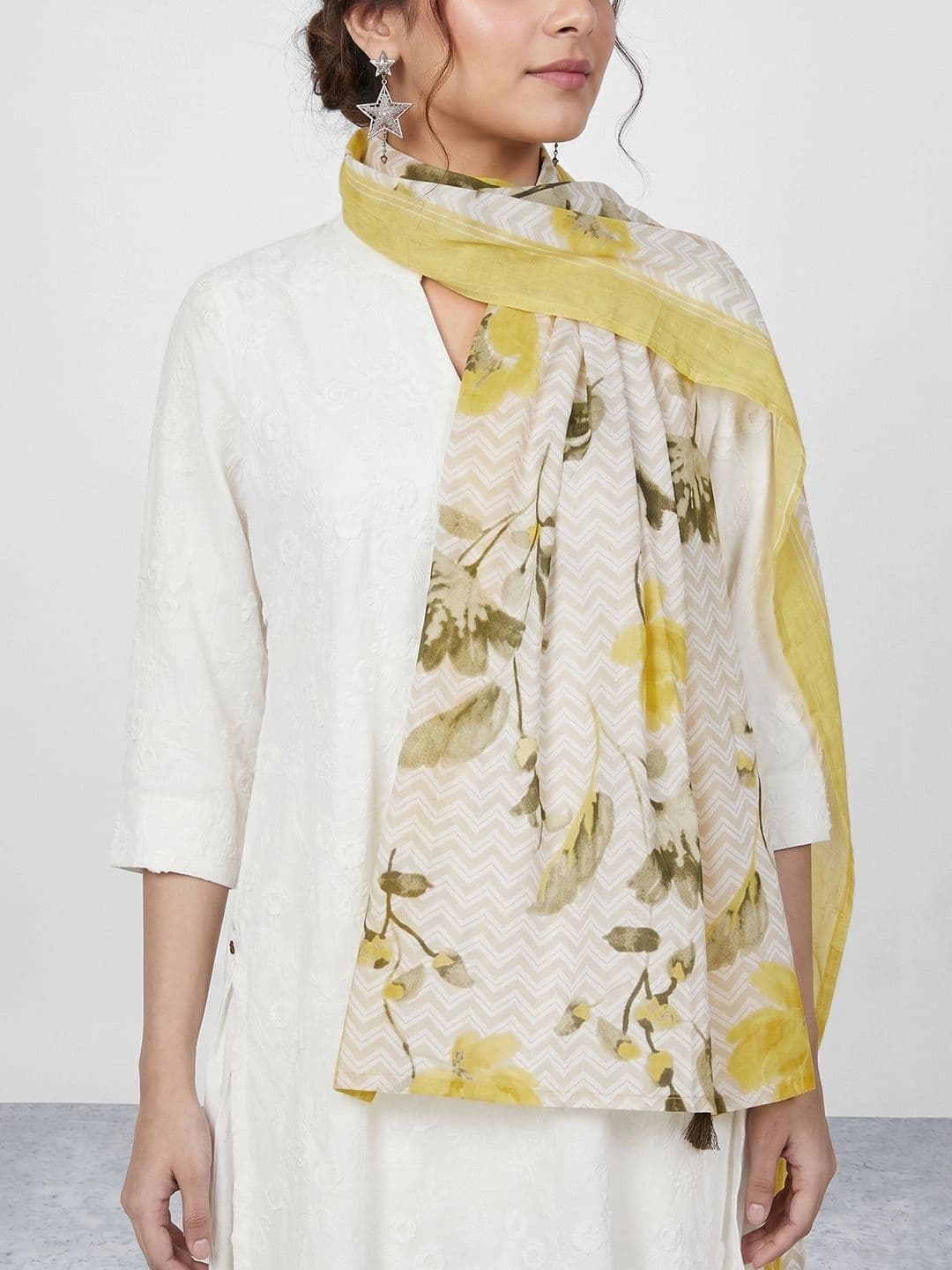 Melange by Lifestyle Printed Viscose Rayon Blend Dupatta thumbnail 2