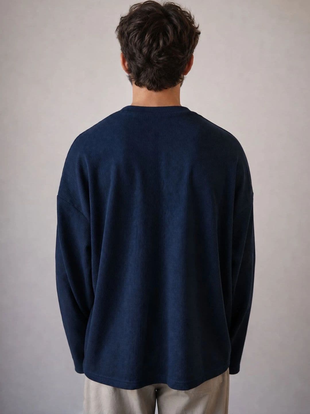 BRAHMOR Men Drop-Shoulder Sleeves Raw Edge Boxy T-shirt thumbnail 6