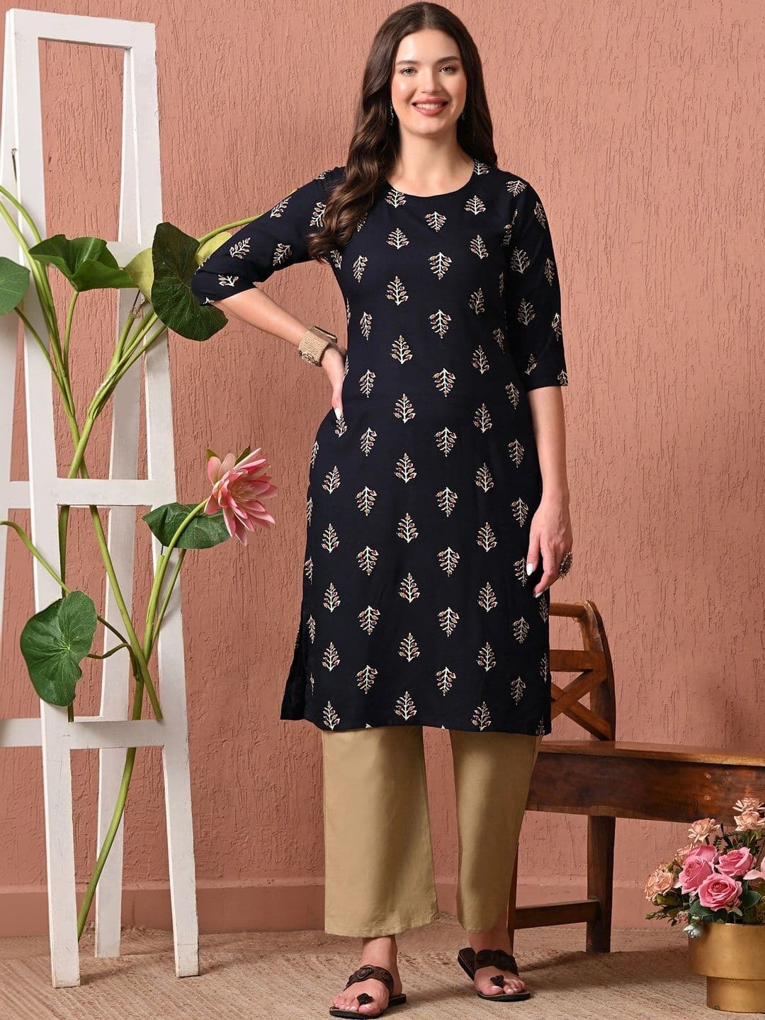 Sangria Women Ethnic Motifs Printed Kurta - view 1